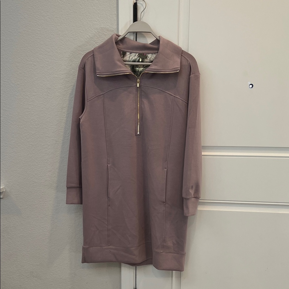 Tommy Bahama Mauve Half-Zip Pullover Dress Jacket